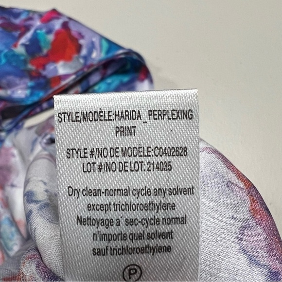 Theory Harida Perplexing Print Silk Watercolor Sleeveless Dress - Picture 7 of 11